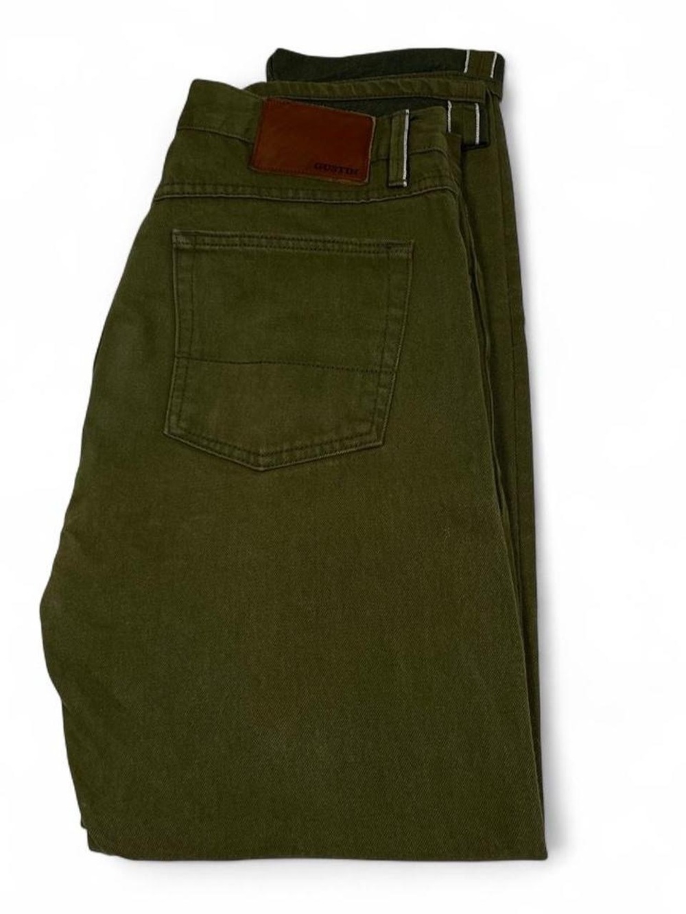 MINT Gustin Japanese Selvedge Green Slim Fit Button-Fly Jeans Men’s Size W33 L32